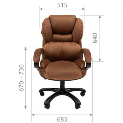 Кресло руководителя CHAIRMAN 434 HOME велюр Коричневый_5
