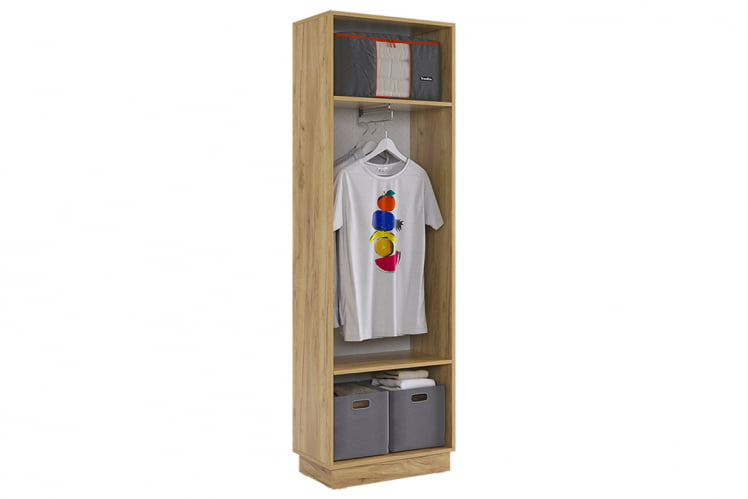 Шкаф двухдверный Моди MGM-02 дуб крафт золотой/белое дерево_2