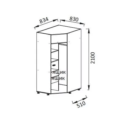 Шкаф угловой ПМ-8 Юниор-6_3