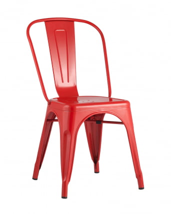 Стул TOLIX с высокой спинкой Красный глянцевый_0