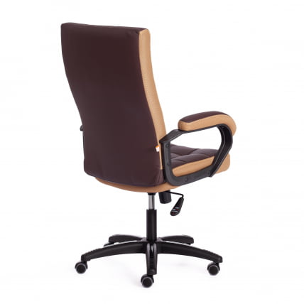 Кресло TRENDY (22) кож/зам/ткань, коричневый/бронзовый, 36-36/21_2