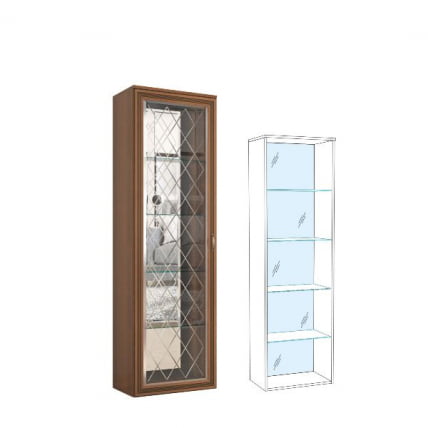 Пенал-витрина Ливорно ЛШ-8 Орех Донской_0