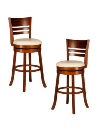 Вращающийся полубарный стул DOBRIN WILLIAM COUNTER (шоколад, кремовый) 2 шт_0