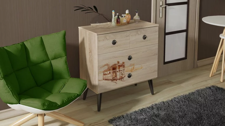 Комод тип 8 с рисунком Дуб Сонома_2