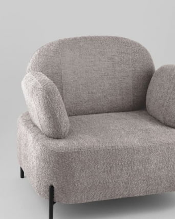 Кресло Кэнди ткань с подлокотниками букле капучино_8