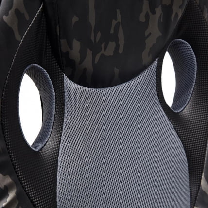 Кресло RACER GT MILITARY кож/зам/ткань, серый/серый, TW 12_15