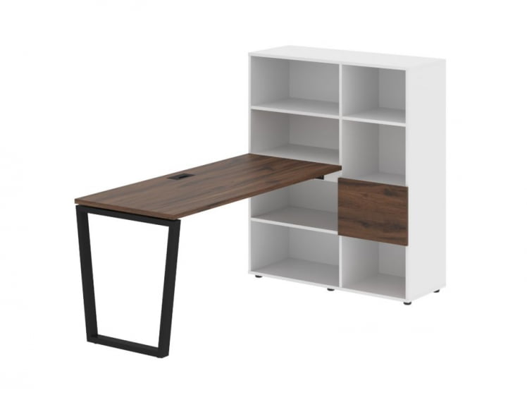 Рабочая станция EDIS EVRST 1115 Дуб Денвер темный Черный Белый_0