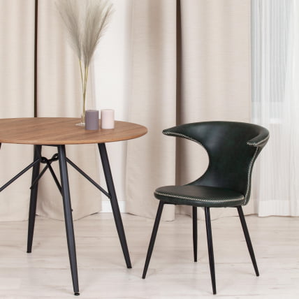 Стул FLAIR (mod. 9020) экокожа/металл, 60 х 56 х 78 см , зеленый 14/черный_10