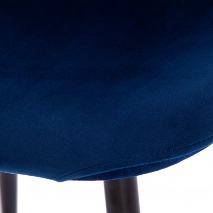 Стул BREEZE (mod. 4724) металл/вельвет, 44х48х87см, темно-синий/черные ножки_6