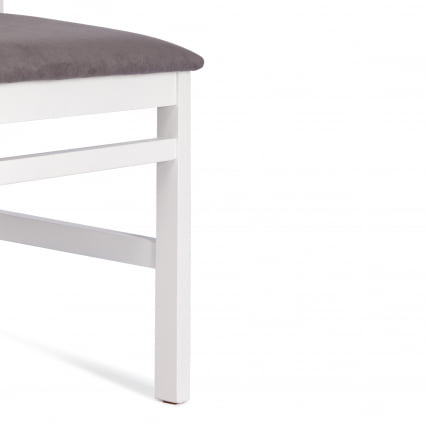 Стул CROSSMAN (комплект) NEW, Многослойный березовый шпон, 41х40х100 см, white/велюр темно-серый_9