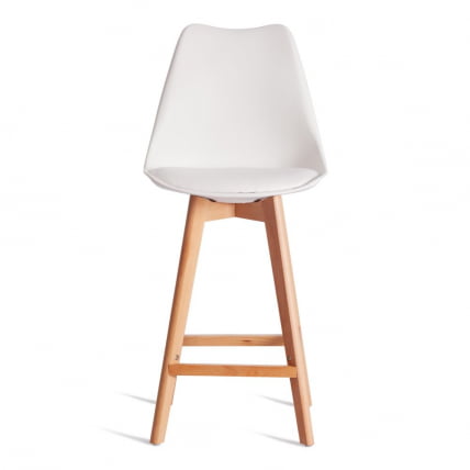 Стул барный TULIP BAR (mod. C1014H-1) / 1 шт. в упаковке пластик/дерево, 42 х 47,5 х 104 см, White (Белый) 70029/ натуральный_5
