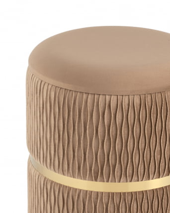Пуф Джесси с ящиком велюр Бежевый_3