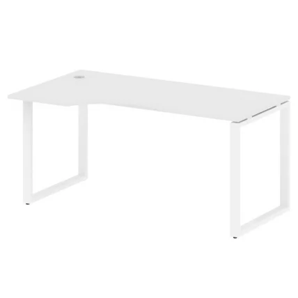 Стол криволинейный левый на О-образном м/к METAL SYSTEM БО.СА-1 Л Белый/Белый_0