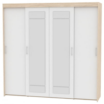 Шкаф-купе T-5-230х235х45-M(ДСС-Белый-4)_0