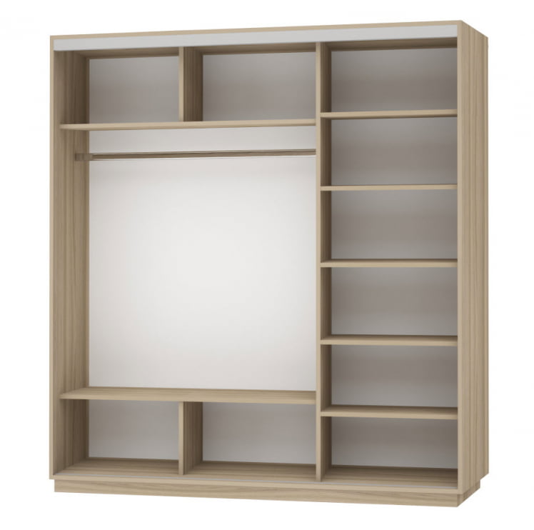 Шкаф-купе трехдверный Экспресс Трио Элемент 2100х2400h Дуб сонома_1