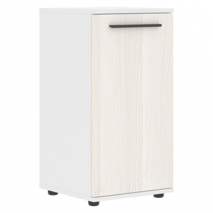 Шкаф колонка с глухой малой дверью EDIS ELCS 42.1 Ясень Траун Мокко Белый_0