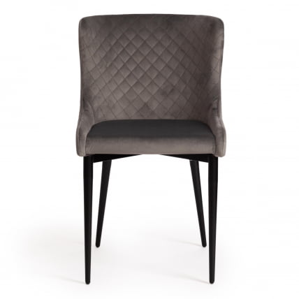 Стул MANTRA (mod. 713) ткань/металл, 49х61х82 см, высота до сидения 49 см, серый barkhat 26/черный_4