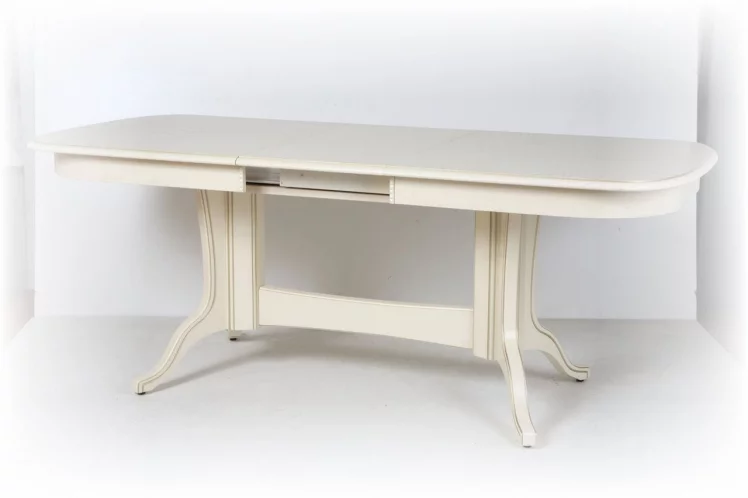 Стол обеденный раскладной Лира-3 (1,2м) тон 2М с золотой патиной_4