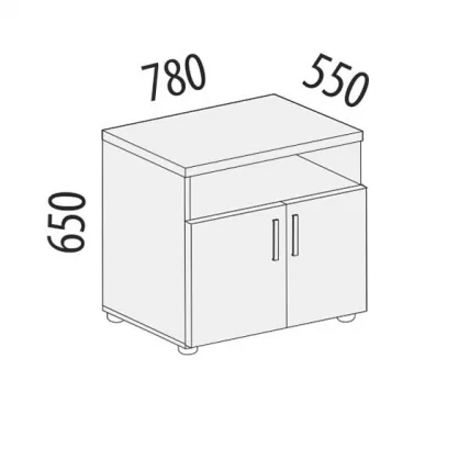 Тумба под оргтехнику Альфа 64.45 Дуб Кронберг_1