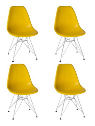 Стул обеденный ДОБРИН ДСР (ножки хром, цвет желтый (Й-01)) 4 шт / DOBRIN DSR (Y-01))_0