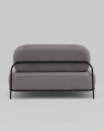 Диван Стоун велюр рельефный светло-серый_2