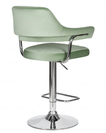 Стул барный DOBRIN CHARLY Пудрово-мятный велюр MJ9-87_3