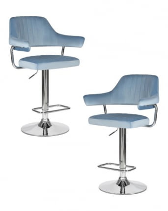 Стул барный DOBRIN CHARLY (пудрово-голубой велюр (MJ9-74)) 2 шт_0