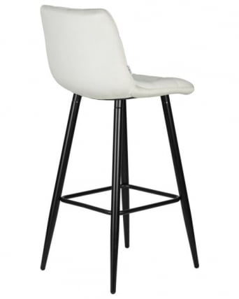 Стул барный ДОБРИН НИCОЛЕ (черные матовые ножки, светло-серый велюр (108-52)) 2 шт / DOBRIN NICOLE_4