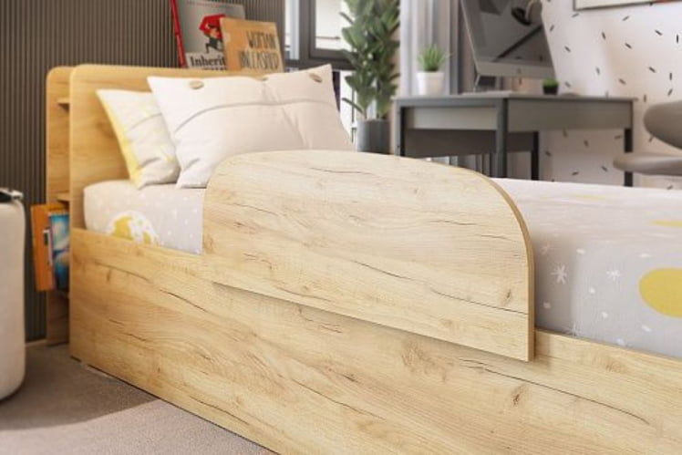 Кровать с подъемным механизмом Юниор ZP.SMU-02 дуб крафт золотой_4