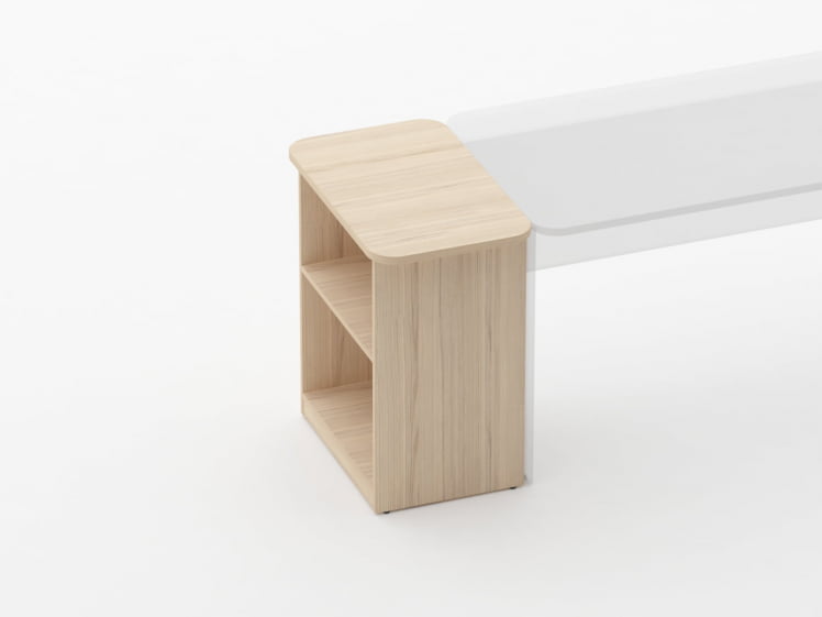 Тумба приставная к столу Glassy 3.18.10 Дуб молочный_1