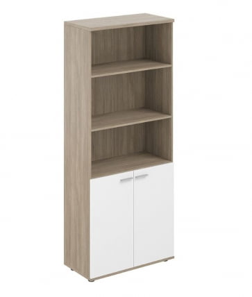 Шкаф высокий полуоткрытый Sigma SG.851.OD.WH Белый Дуб темный_0
