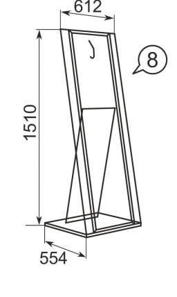 Зеркало напольное Виктория 8_1