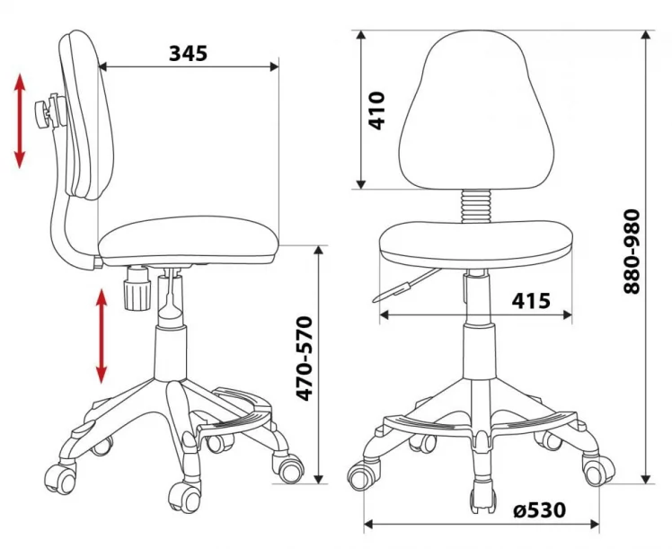 Кресло детское Бюрократ KD-4-F/ANCHOR-RD_4