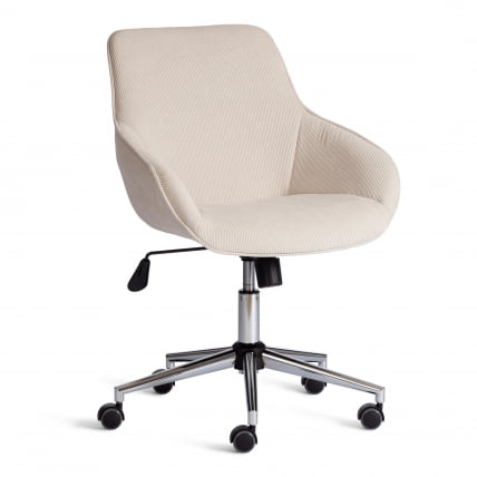 Кресло DUBLIN хром вельвет, молочный_0