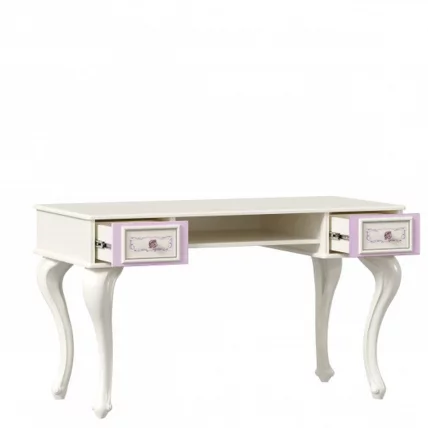 Стол письменный с полкой навесной Маркиза 03 Алебастр_7