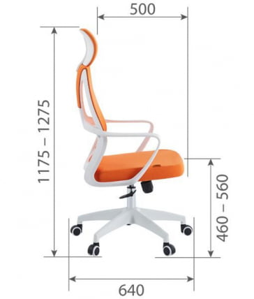 Кресло руководителя CХАИРМАН CХ636 ткань/сетка голубой, белый пластик (М) / CHAIRMAN CH636 (M)_4