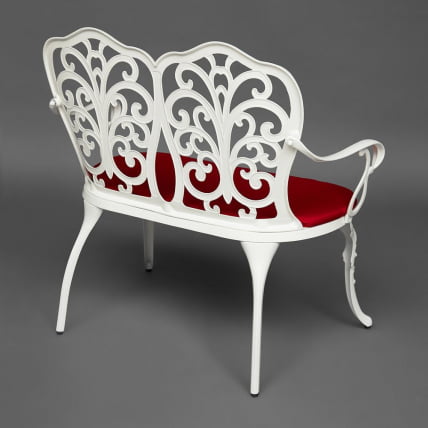 Скамья Secret De Maison Symphonie + подушка алюминиевый сплав, 95*56*92, butter white_11