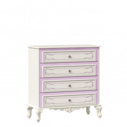 Комод с 4 ящиками Маркиза ЛД 517.025.000 Алебастр_0