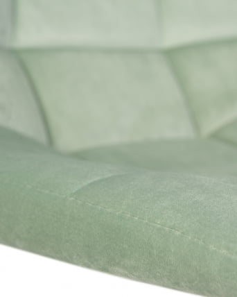 Стул барный DOBRIN TAILOR WHITE Пудрово-мятный велюр MJ9-87_9