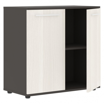 Шкаф с глухими малыми дверьми EDIS ELCS 85.1 Ясень Траун Белый Мокко_1