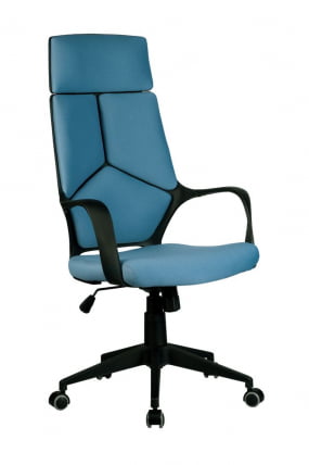 Кресло оператора Riva Chair 8989 (черный пластик) Синий_0