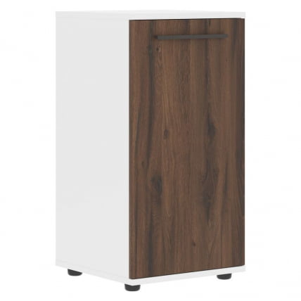 Шкаф колонка с глухой малой дверью EDIS ELCS 42.1 Дуб Денвер темный Мокко Белый_0