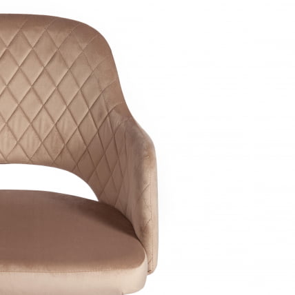 Кресло VALKYRIA (mod. 711) ткань/металл, 55х55х80 см, высота до сиденья 48 см, бежевый barkhat 5/черный_5