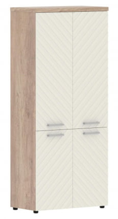 Шкаф с глухими средними и малыми дверьми Torr LUX TLHC 85.3 Дуб Каньон Латте_0