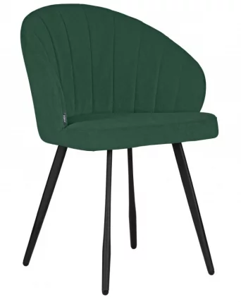Стул обеденный DOBRIN NAOMI (ЭМАЛЬ ЧЕРНЫЙ МУАР велюр Catania Izumrud)_0