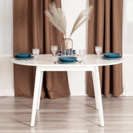 Стол обеденный SVELTO ЛДСП, опора-массив березы, 105 х 105 (140) х 74.5 см, Белый /белый_11