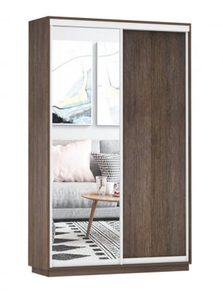 Шкаф-купе двухдверный Экспресс Дуо Медиум 1400х2200h Венге_0