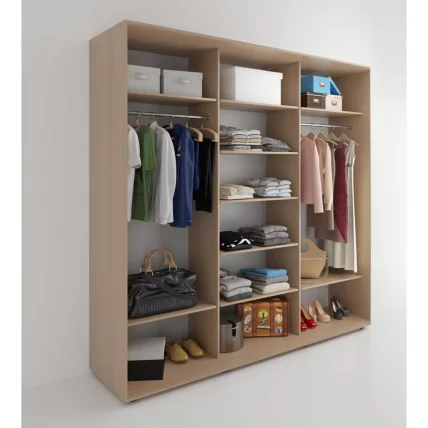 Шкаф-купе 3-х дверный Акцент-Лайт 3 1500х600 Дуб крафт золотой_1