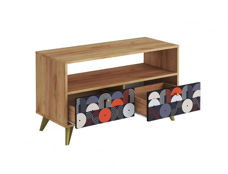 Тумба консольная ТМ-005  дуб крафт золотой/VINIL_1