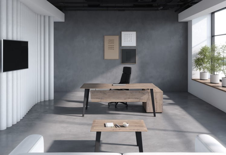 Кабинет руководителя JAY №3 Дуб Каньон Антрацит_0